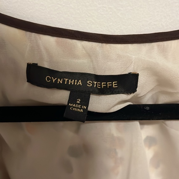 Silk dress with leather straps detailing - Picture 6 of 6